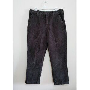 LL Bean Gray Corduroy Pants Mens 35x29 Comfort Waist Straight Leg